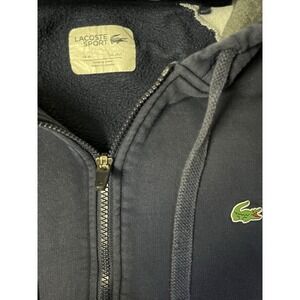 Lacoste Sweater Mens  Blue Sport‎ Full Zip Up Hoodie Sweatshirt *